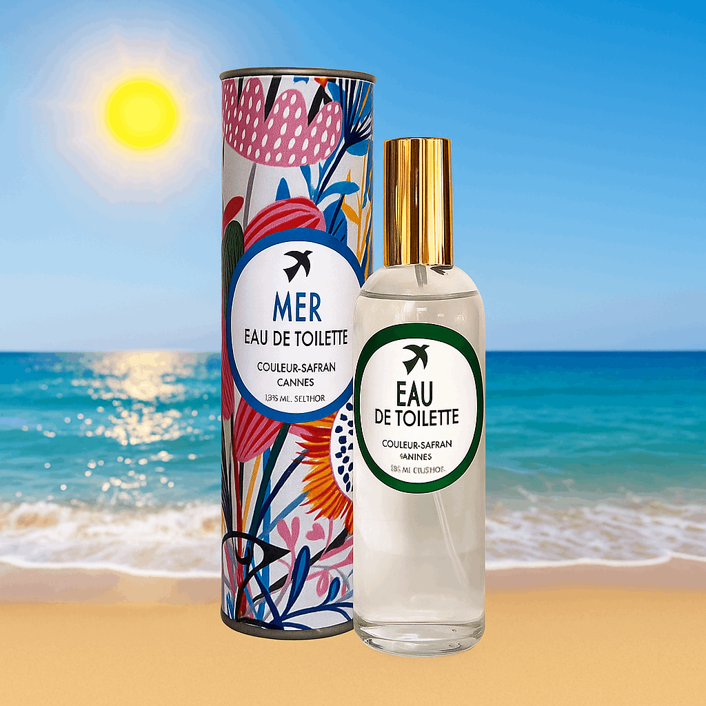 Flacon d'eau de toilette de 100 ml de la marque My Store, avec un design élégant et un bouchon en plastique transparent.