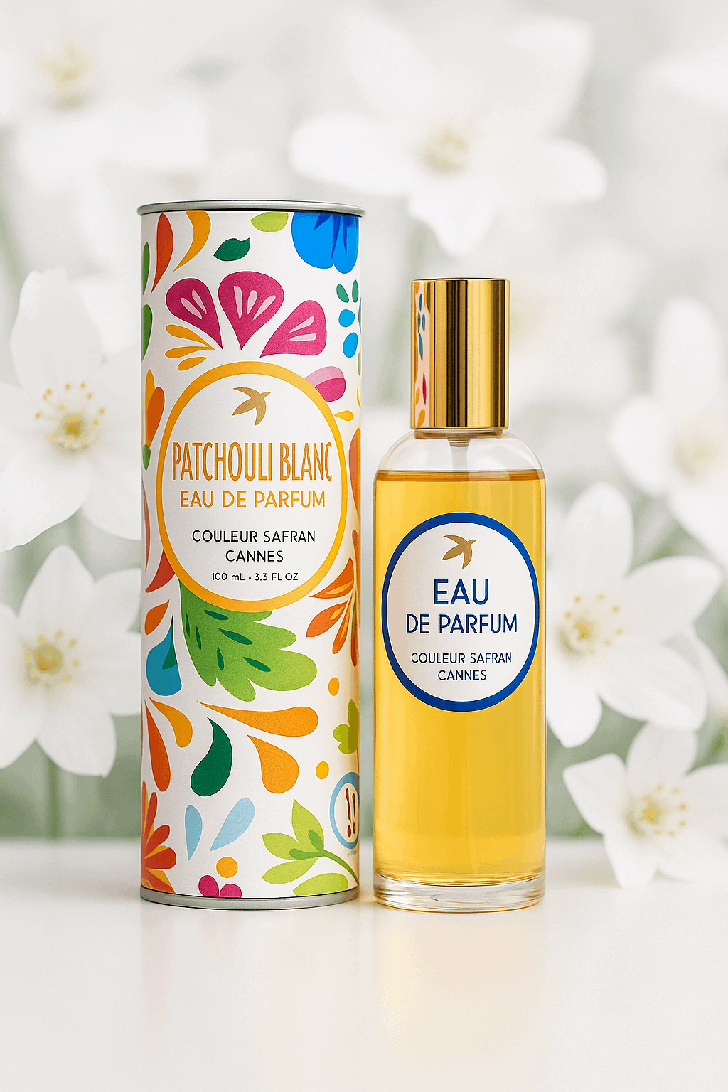 Flacon d'eau de toilette de 100 ml de My Store avec design élégant, visible sur fond blanc.