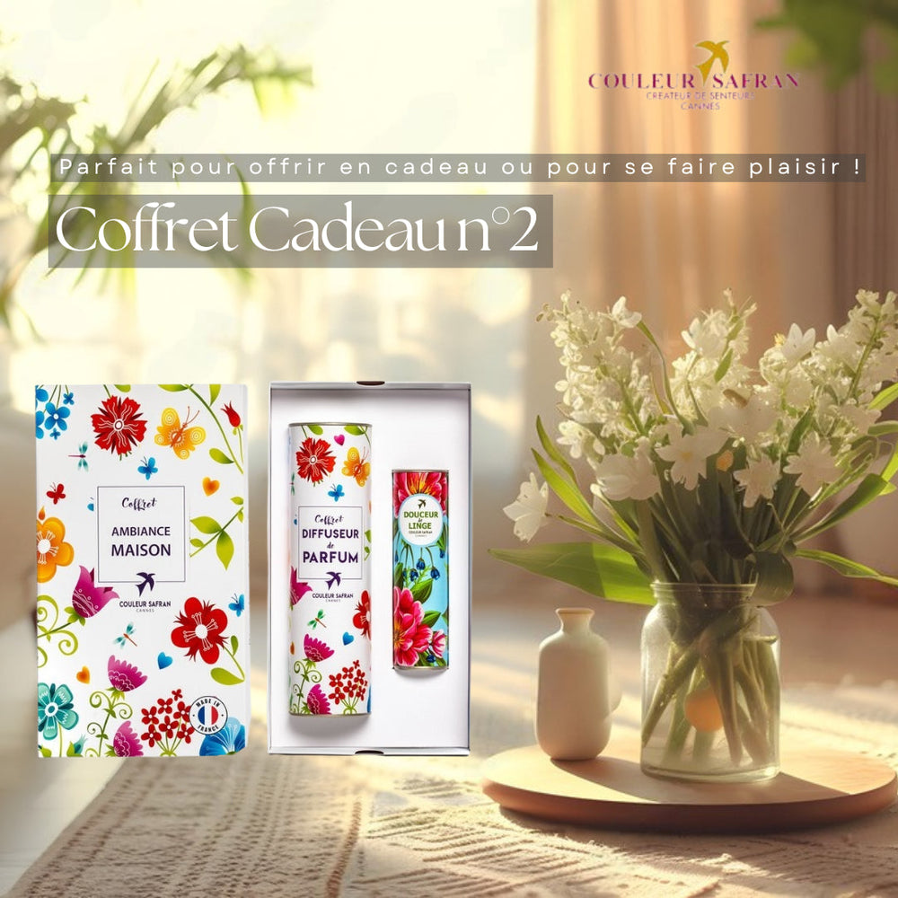 Coffret cadeau Zen de My Store avec diffuseur de parfum et douceur de linge pour une ambiance relaxante.