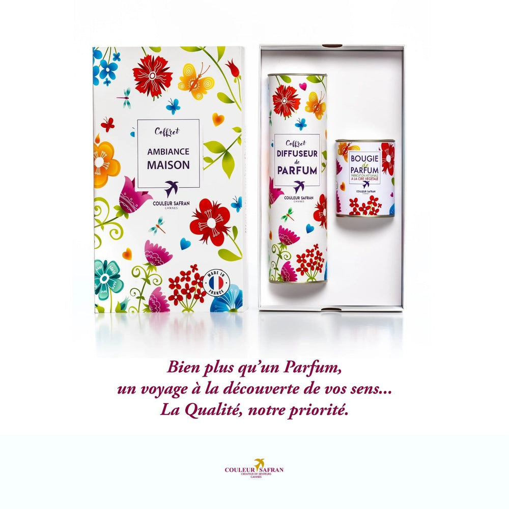 Caja de regalo con ambiente de vela