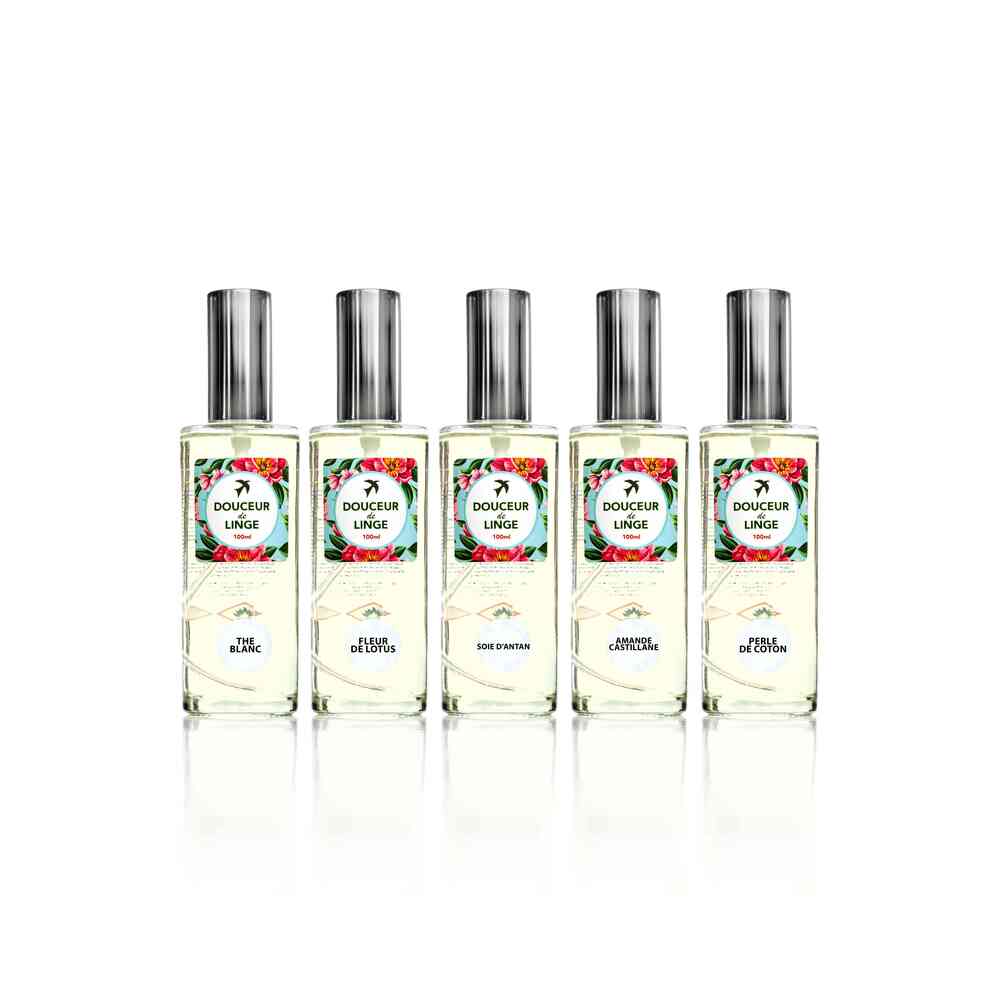 Flacon de 100 ml de douceur pour le linge Nos Douceurs de Linge de la marque My Store, avec un design élégant.