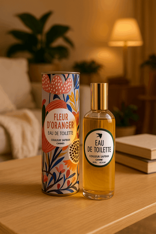 Coffret cadeau d’ambiance avec bougie parfumée et diffuseur de parfum de la marque My Store, décor élégant et parfum subtil.