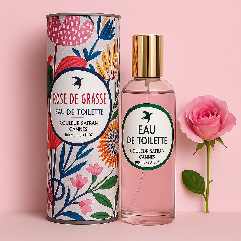 Eau de toilette My Store Rose de Grasse en flacon de 100ml avec bouteille élégante et parfum floral délicat.
