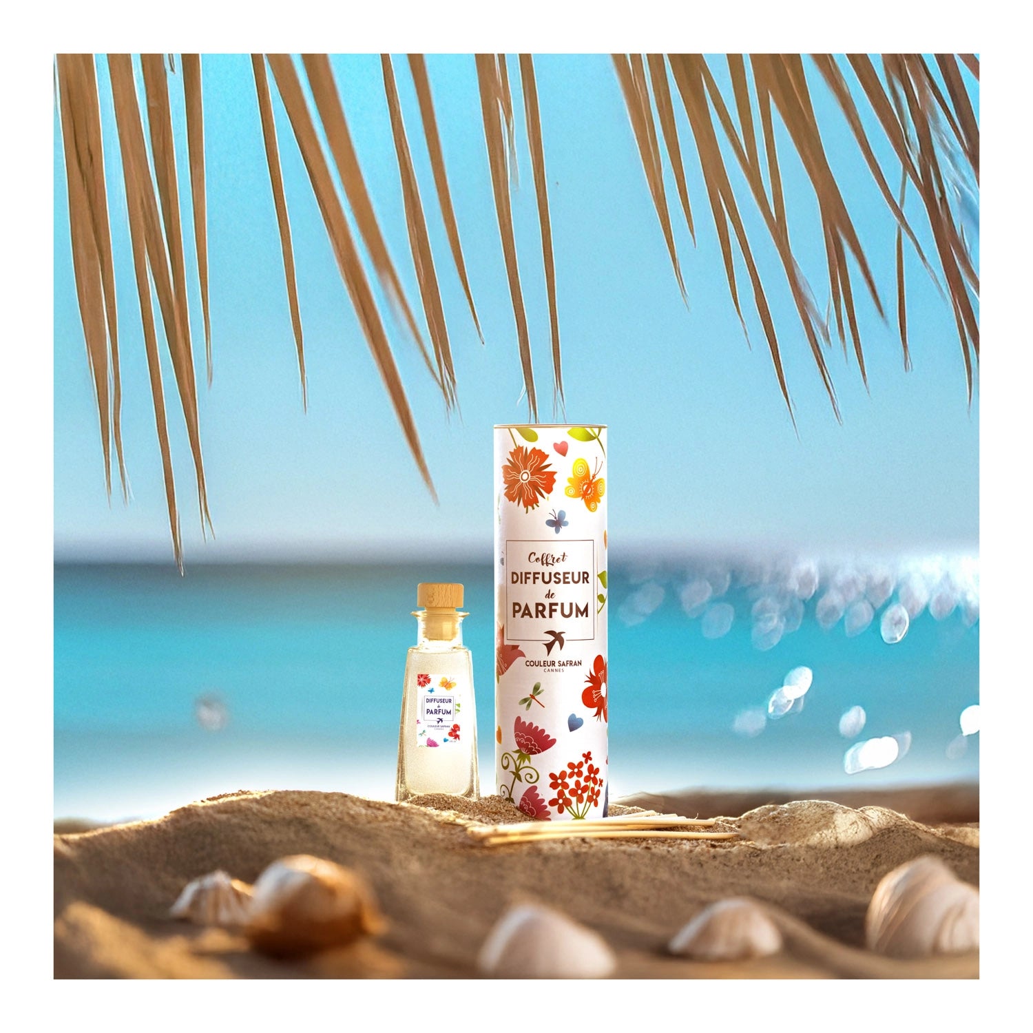 Diffuseur de parfum artisanal Safran Grasse de 100ml, élégant contenant un diffuseur de parfum My Store, visible sur l'image.