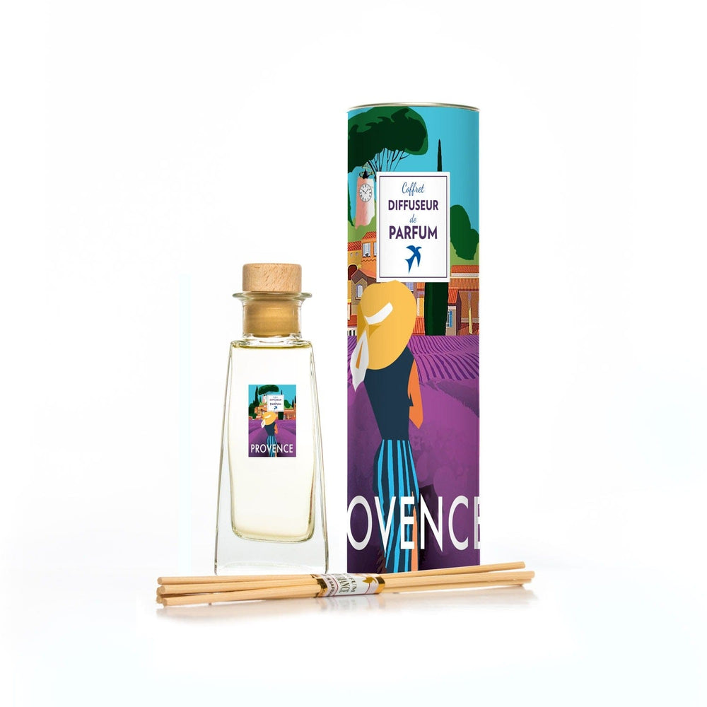 Diffuseur de parfum Collection French Riviera de Couleur Safran Cannes, élégant avec vaporisateur et design sophistiqué.