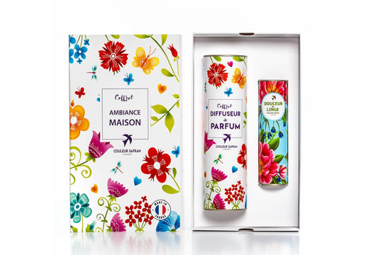 Coffret Cadeau d’Ambiance Maison – Diffuseur de Parfum & Bougie Parfumée
