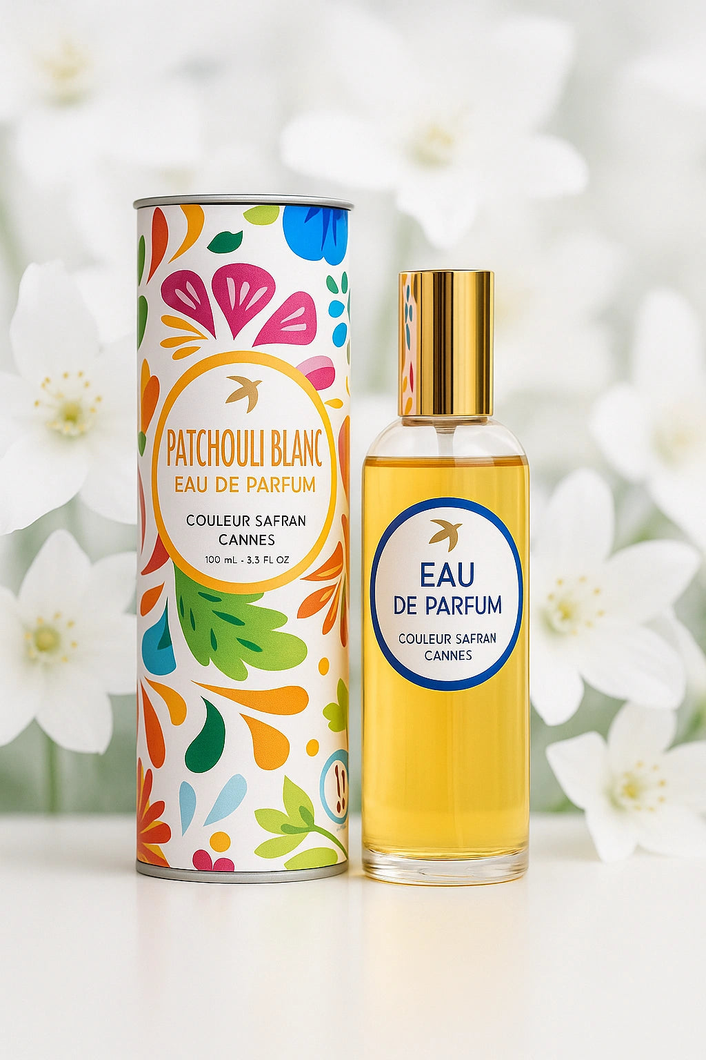 Flacon d'eau de parfum Patchoulis de 100 ml de la marque My Store, avec un design élégant et moderne.