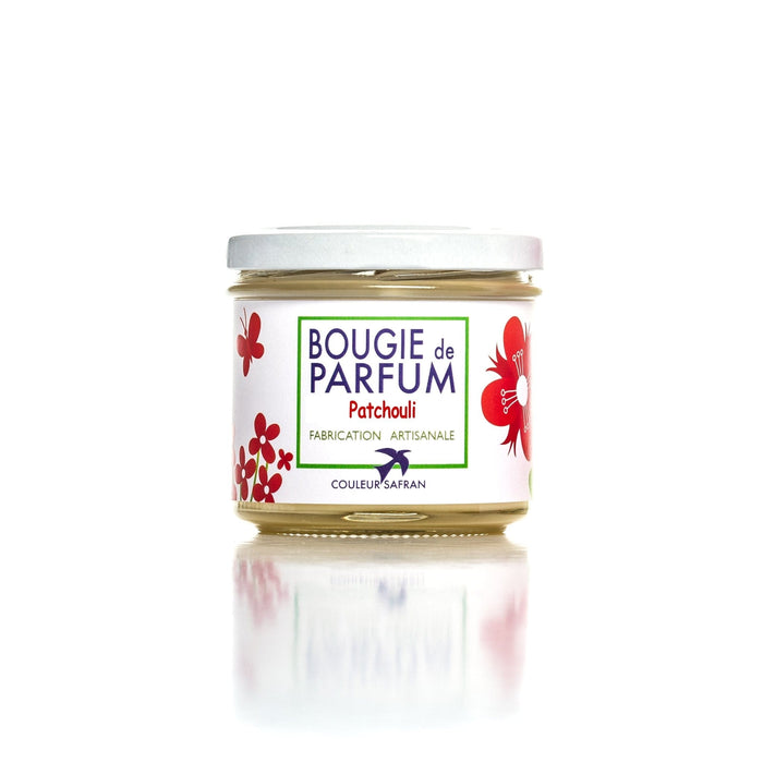Bougie parfumée artisanale végétale de 105g avec parfum de patchouli, sans boîte, par My Store